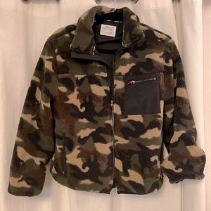 Zara Boys Camo Fleece Jacket Size 11-12 / 152cm